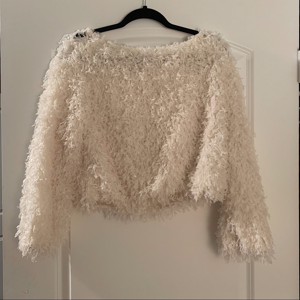 Fuzzy Cropped Sweater NWT